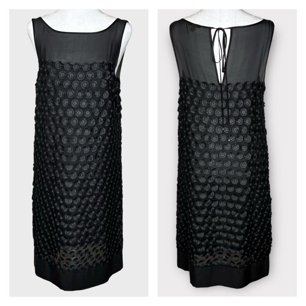 Leifsdottir Black Textured Midi Dress
